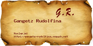 Gangetz Rudolfina névjegykártya